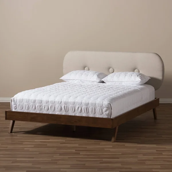 Carson Carrington Floro Mid-Century Platform Bed (Grey - King)
