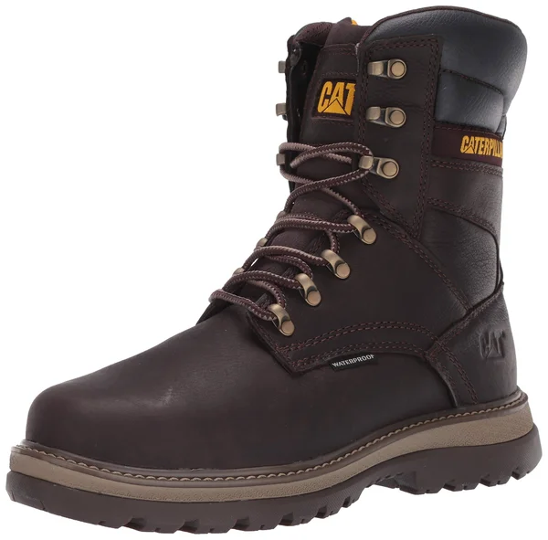 Cat 8x22 Fairbanks TX Steel Toe Waterproof Boots - Men's Mulch