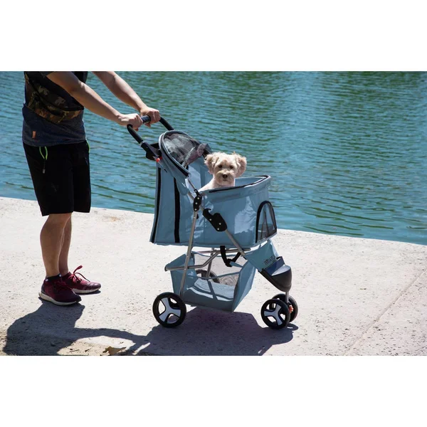 Paws & Pals Pet Stroller - 3 Wheel Jogger, Blue