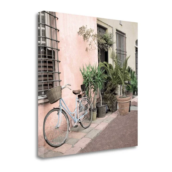 Liguria Bicycle - 2 by Alan Blaustein Wrapped Canvas Wall Art