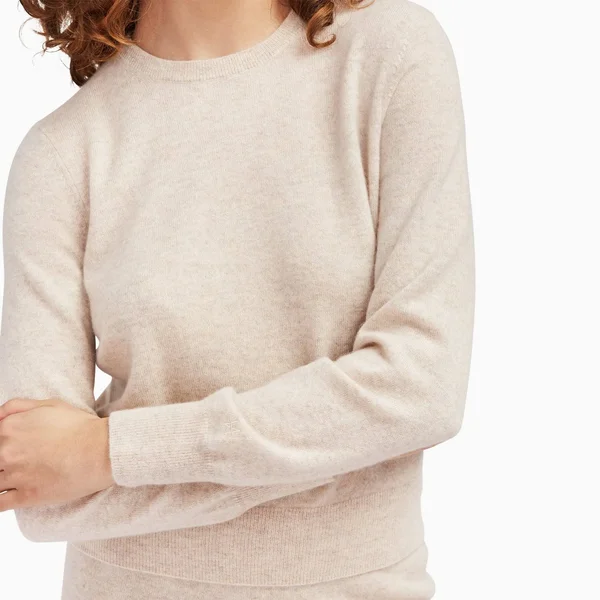 The Essential Cashmere Sweater Womens White - Xxs by NAADAM
