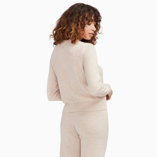 The Essential Cashmere Sweater Womens White - Xxs by NAADAM