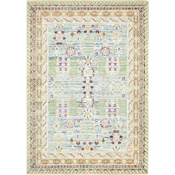 Unique Loom Treble Austin Area Rug - 4& x 6& Blue