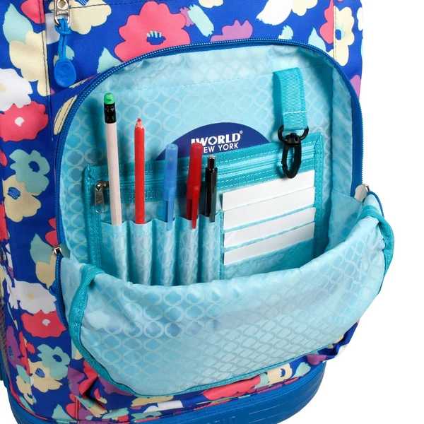 J World 20x22 Sundance Laptop Rolling Backpack - Petals