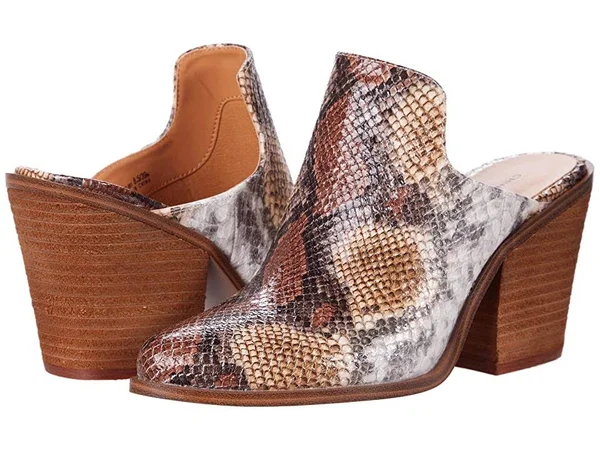 Chinese Laundry Springfield Mule Yellow/Dark Brown Python - M, 9.5