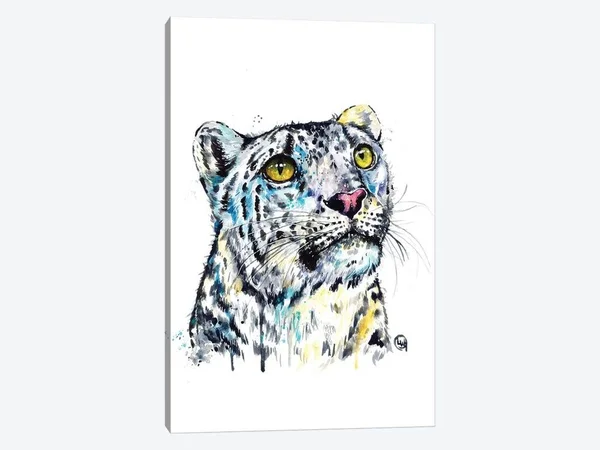 Lisa Whitehouse Canvas Prints - Snow Leopard ( Animal Art > wildlife > Wild Cats > Leopards art)