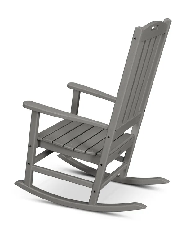 POLYWOOD Nautical Porch Rocking Chair Slate Grey - 27.18 x 45.88 x 34 inches