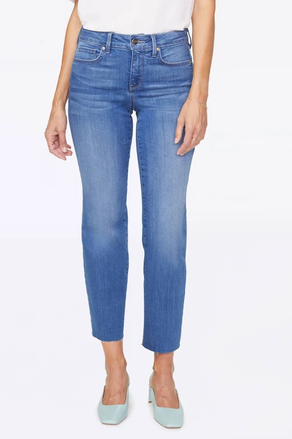 Nydj Marilyn Straight Ankle Jeans - Hobie - Blue - 16