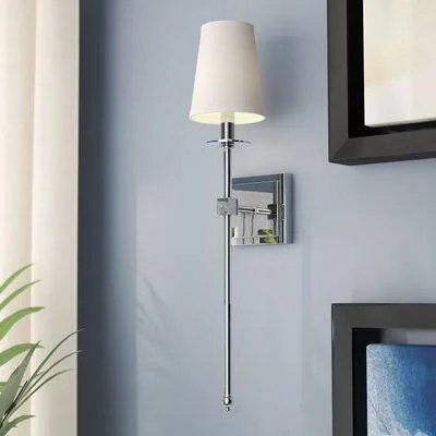 Brunner 1 - Light Dimmable Wallchier (Set of 2) Finish: Polished Chrome, Size: 24x22 H x 5x22 W x 6x22 D