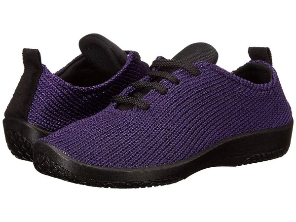 Arcopedico Women's LS Tie Knit Oxford, Purple Plum, 8