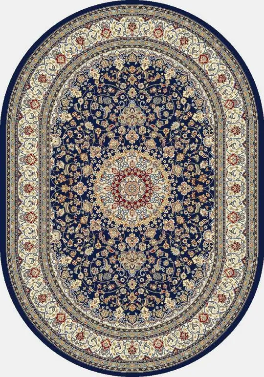 Dynamic Rugs Ancient Garden 57119 Rug - 7&10x22 Round, Grey/Cream