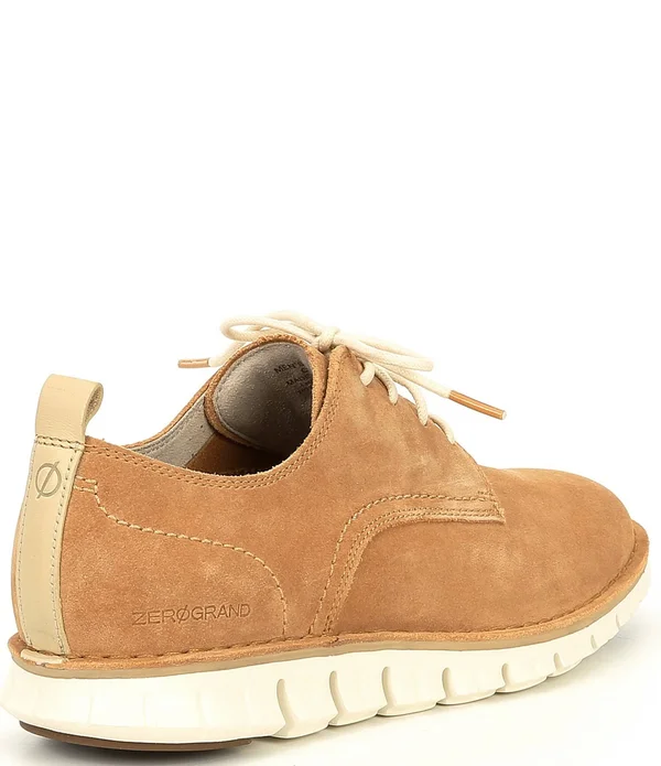 Cole Haan Men's Zerogrand Stitch Suede Oxfords - 8, Tan