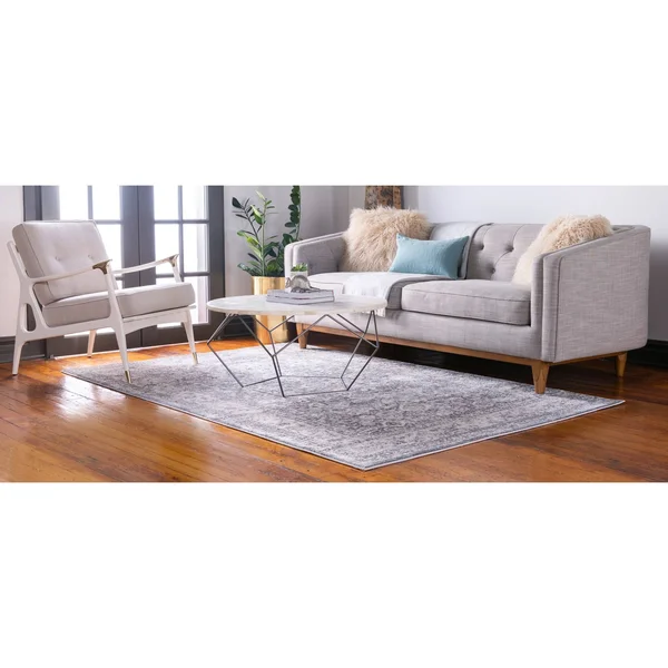 Unique Loom 3144590 6 x 6 ft. Birch Leila Round Rug Violet