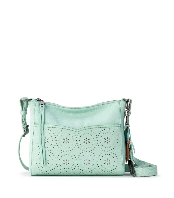 The Sak Alameda Leather Crossbody - Honeydew Mandala Perforated