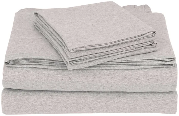 Coyuchi Organic Jersey Sheet Set (Queen, Gray Heather)
