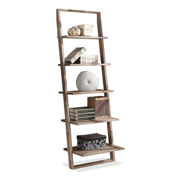Riverside Furniture Lean Living Leaning Bookcase Smoky Driftwood