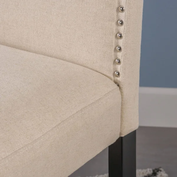 Set of 2 Ivory and Black Contemporary Bar Stools 45x22