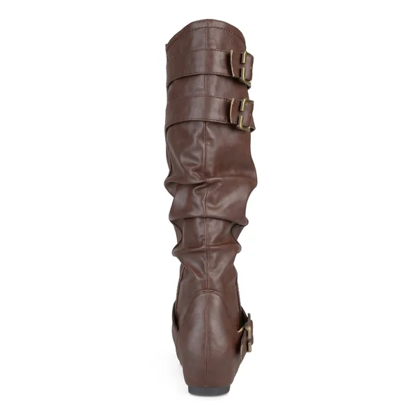 Women's Journee Collection Tiffany Wide Calf Boot - Brown - Size 9