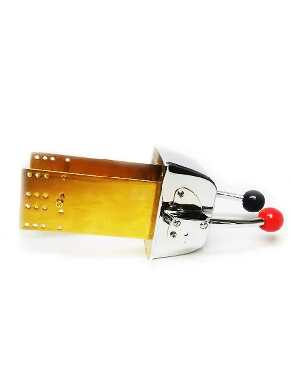 Pactrade Marine Twin Lever Engine Control Made of Chrome Plated Brass for Boat P60058