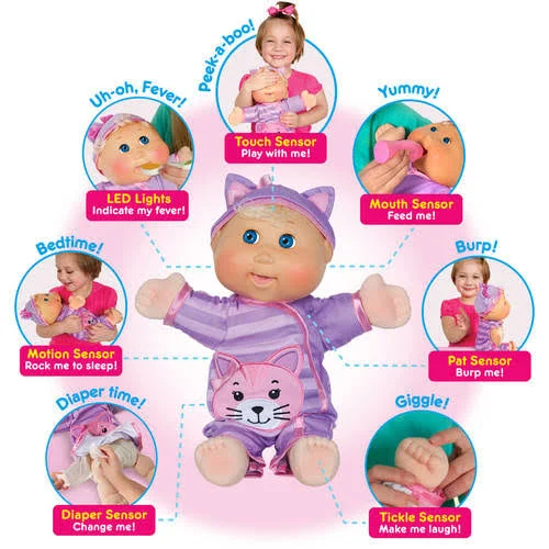 Cabbage Patch Kids 14x22 Baby So Real Doll, Dark Hair/Brown Eye Girl