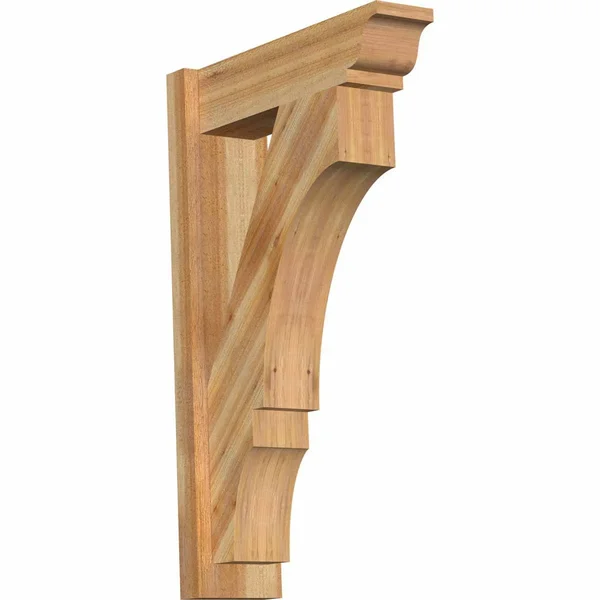 Ekena Millwork OUT06X20X32BOA01RWR 6x22W x 20x22D x 32x22H Balboa Rough Sawn Traditional Outlooker - Western Red Cedar