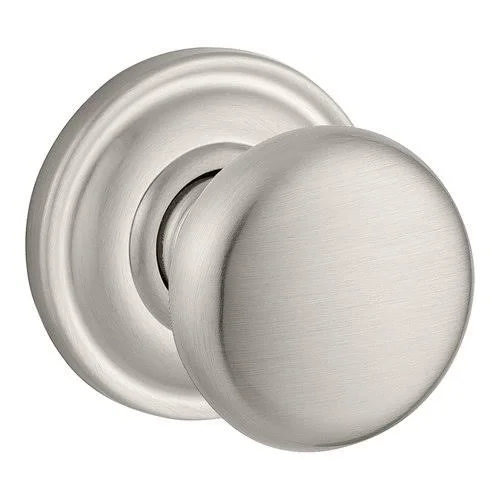 Baldwin Round Reserve Knob Traditional Round Rose Half Dummy Polished Brass