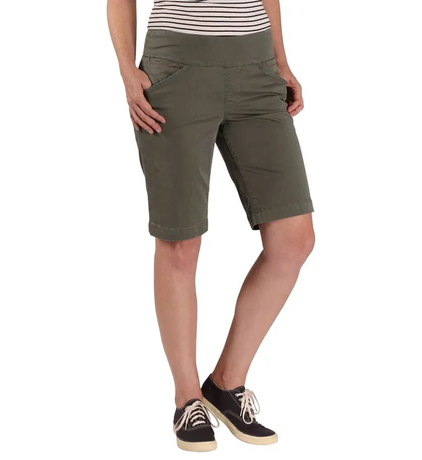 Jag Women's Ainsley Bermuda Twill Shorts (Jungle Palm - 4)