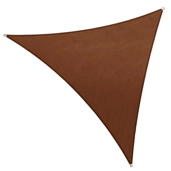 ColourTree 16 ft. x 16 ft. 220 GSM Waterproof Brown Triangle Sun Shade Sail Screen Canopy, Outdoor Patio and Pergola Cover