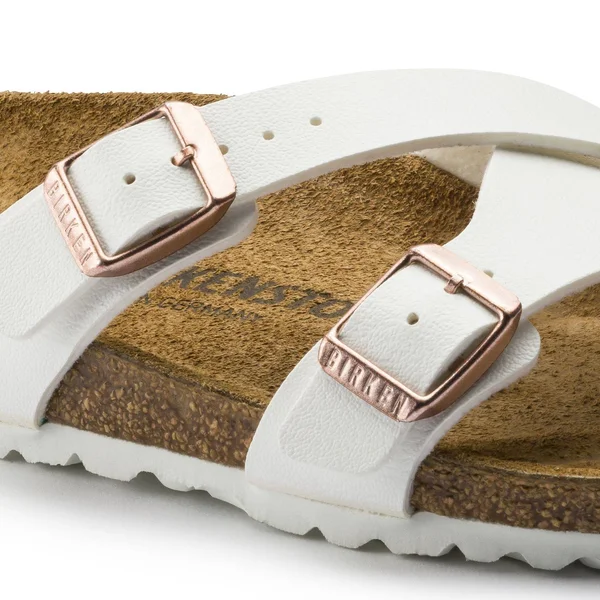 Birkenstock Women's Yao Sandals - White Birko-Flor 37, Narrow