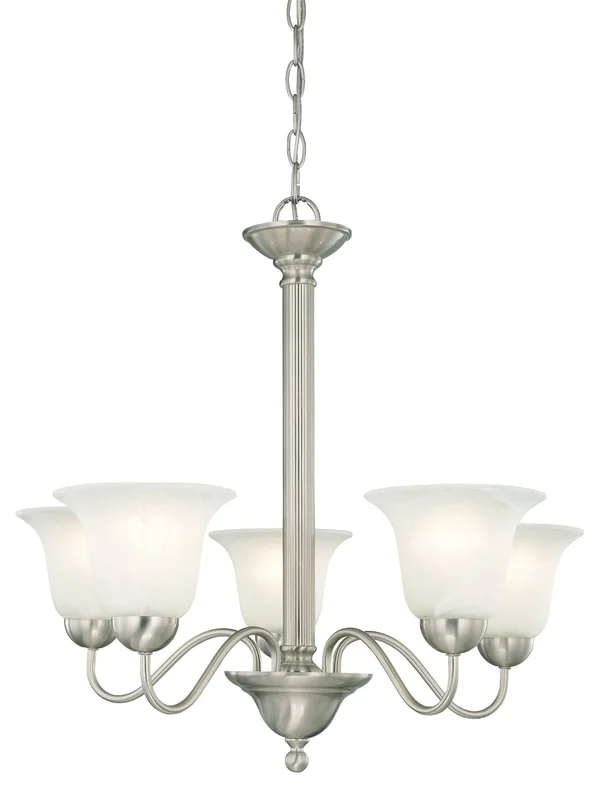 Thomas Lighting SL881178 Riva Brushed Nickel 5 Light Chandelier