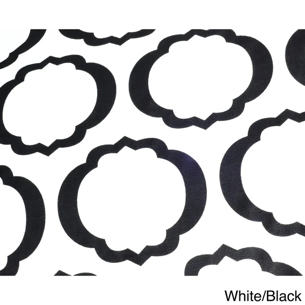 Superior Scroll Park Cotton Rich 600 Thread Count Sheet Set, California King, White/Black