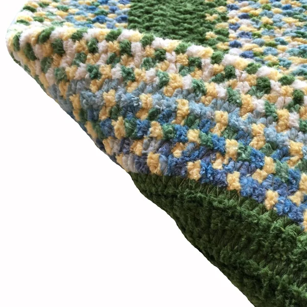 Bailey Concentric Rectangle Braided Area Rug - Grassy Hill - Size: 2& 3\ x 4&