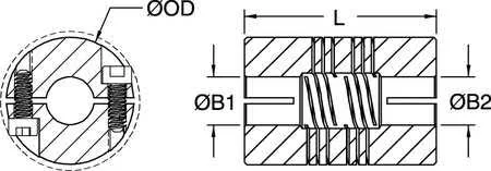 Ruland Manufacturing FCR10-3-3-A Coupling - 6 Beam CLAMP, Bore 3/16x3/16 in