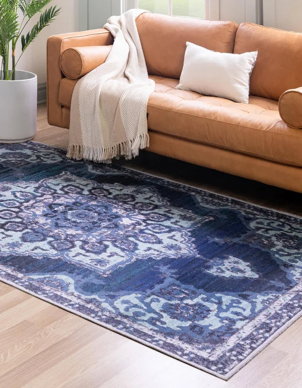 Francesca 10x13 Navy Blue Blue Large Area Rug