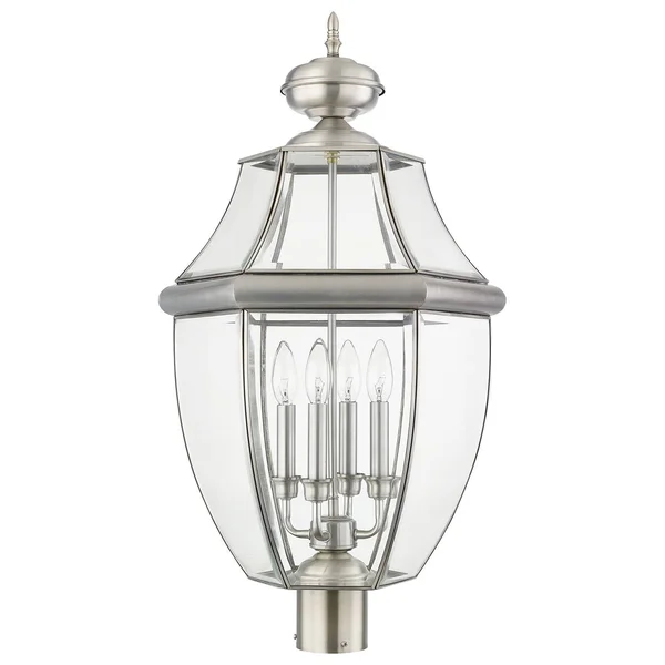 Livex Lighting Monterey 4 Light Outdoor Post Lantern - Black 2358-04