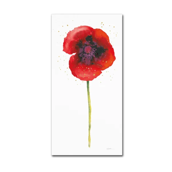 Trademark Fine Art Shirley Novak Splash I with Gold 24x47 Canvas Art - WAP0357-C2447GG