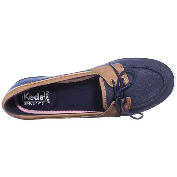 Keds Glimmer Women's Boat Shoes, Blue (Navy), 8.5