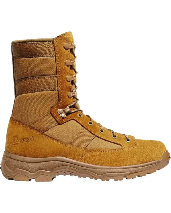 Danner Men's Reckoning Hot 8x22 Combat Boot - Size: 15, Coyote Full Grain Leather/Nylon