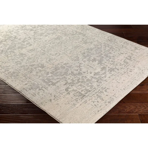 2.5' x 10.25' Distressed Beige Rectangular Area Throw Rug Runner