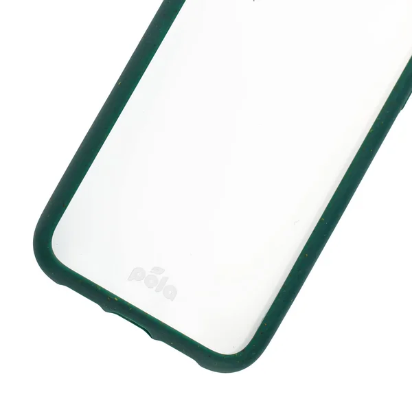 Pela Case Clear iPhone 11 Case with Green Ridge