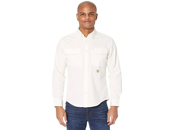 Tommy Hilfiger Hargrove Twill Captain Shirt Men's Clothing Sky Captain : XL
