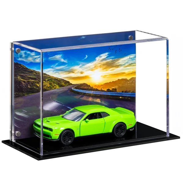 Model Airplane, Car, Rocket, Train Display Case Rocket, 6 x 6 x 15, Clear Back (Table Top)