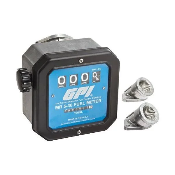 GPI Mr 5-30-G8N 126300-03 Mechanical Disk Fuel Flowmeter 1 inch 5-30 GPM