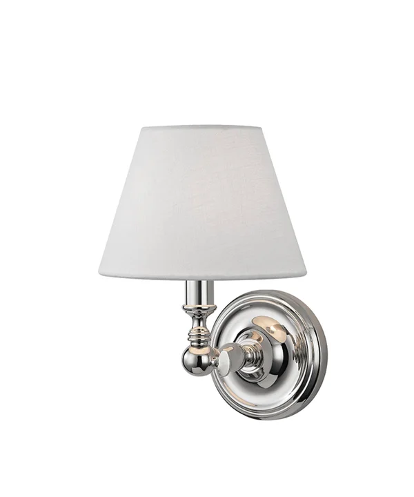 Hudson Valley 3221-PN Sidney 1 Light Wall Sconce - Polished Nickel