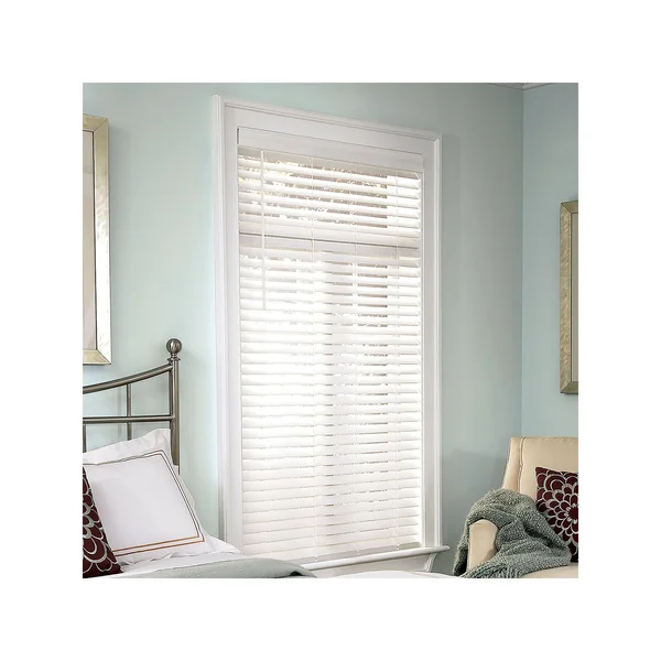 Lumino 2x22 Faux Wood Cordless Blind - White, 21x72