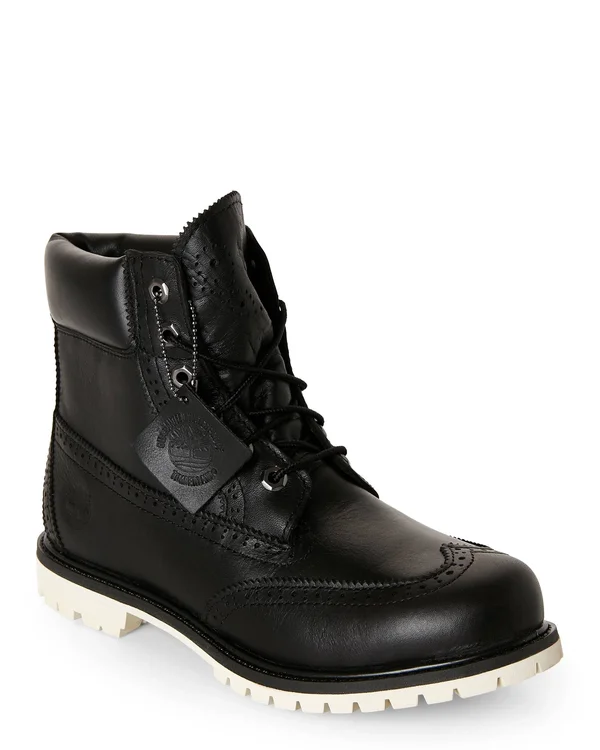 Timberland Women's 6 inch Premium Brogue Boot Black 8