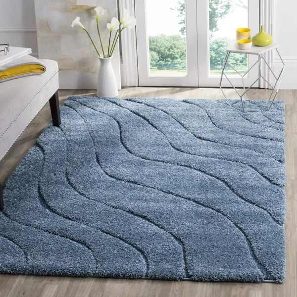 Safavieh Shag Sg472-1160 2&3x22 x 7&0x22 Runner Cream - Light Blue Area Rug