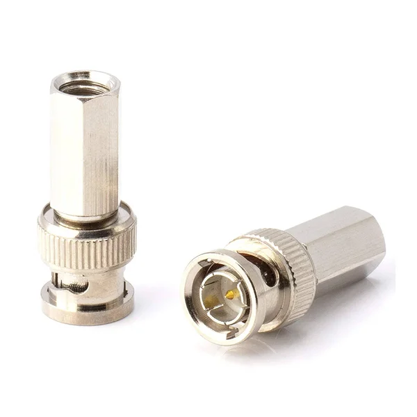 The Cimple Co - RG59 Coaxial Cable Connector, Screw on (Twist on) - SDI, HD-SDI, Cctv, Security, Video Card, Camera, Solderless
