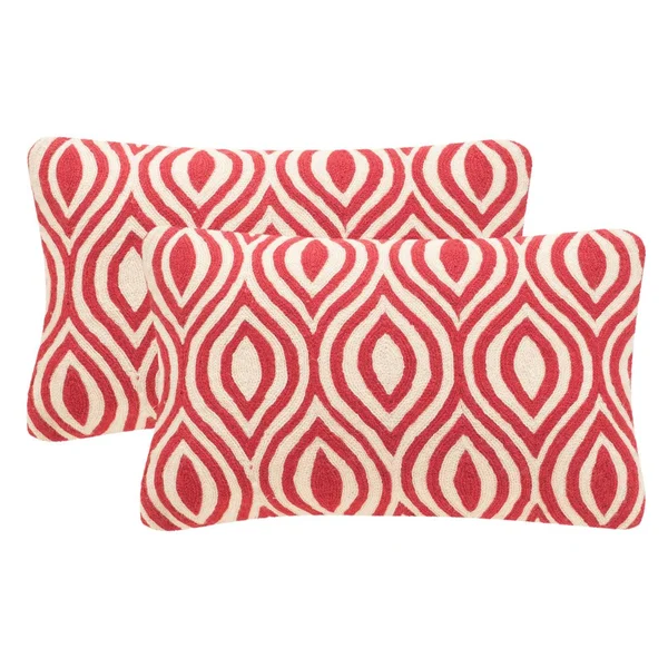 Safavieh Metis Red Pillow, Set of 2 - 20x22 x 20x22