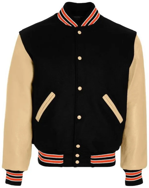 Holloway 224183 - Varsity Jacket - Black/Cream/Burnt Orange